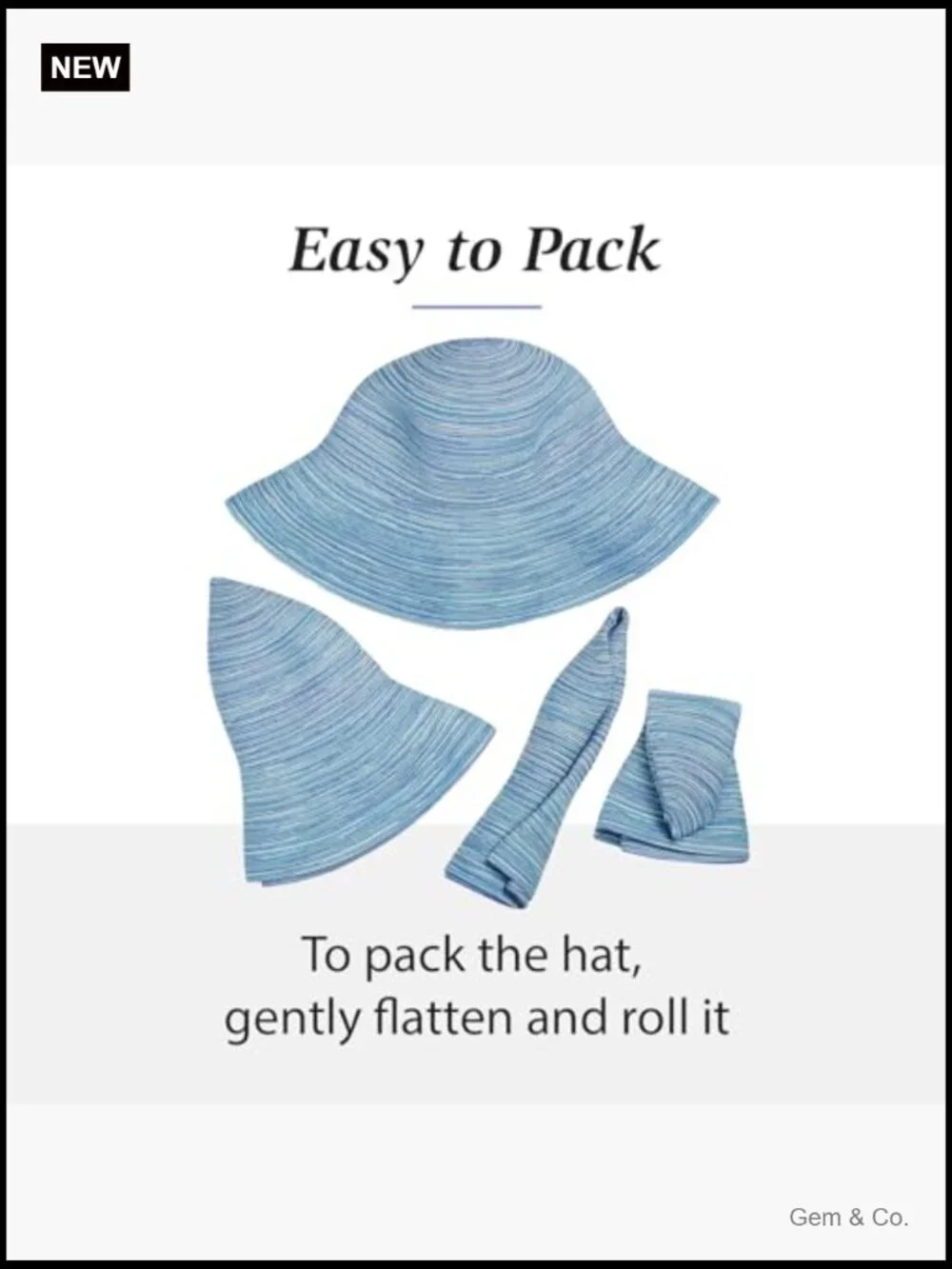 Wide Brim Sun Hat - UPF 30+ Packable Adjustable Travel Beach Hat